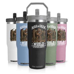 Bigfoot Jimothy The Raccoon Cryptid Animal Friendship Flip Straw Tumbler Hide And Seek World Champions