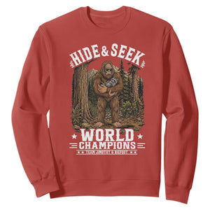 Bigfoot Jimothy The Raccoon Cryptid Animal Friendship Sweatshirt Hide And Seek World Champions