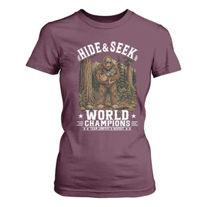 Bigfoot Jimothy The Raccoon Cryptid Animal Friendship T Shirt For Women Hide And Seek World Champions