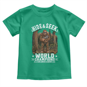Bigfoot Jimothy The Raccoon Cryptid Animal Friendship Toddler T Shirt Hide And Seek World Champions