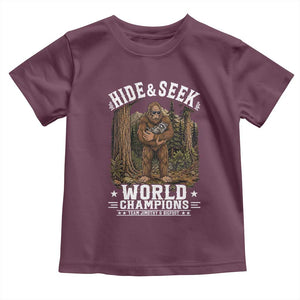 Bigfoot Jimothy The Raccoon Cryptid Animal Friendship Toddler T Shirt Hide And Seek World Champions