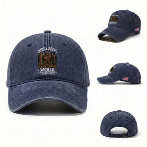 Bigfoot Jimothy The Raccoon Cryptid Animal Friendship Washed Cotton Baseball Cap Hide And Seek World Champions