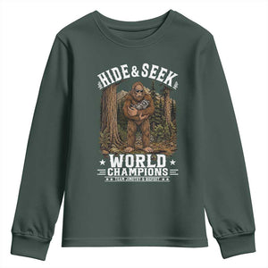 Bigfoot Jimothy The Raccoon Cryptid Animal Friendship Youth Sweatshirt Hide And Seek World Champions