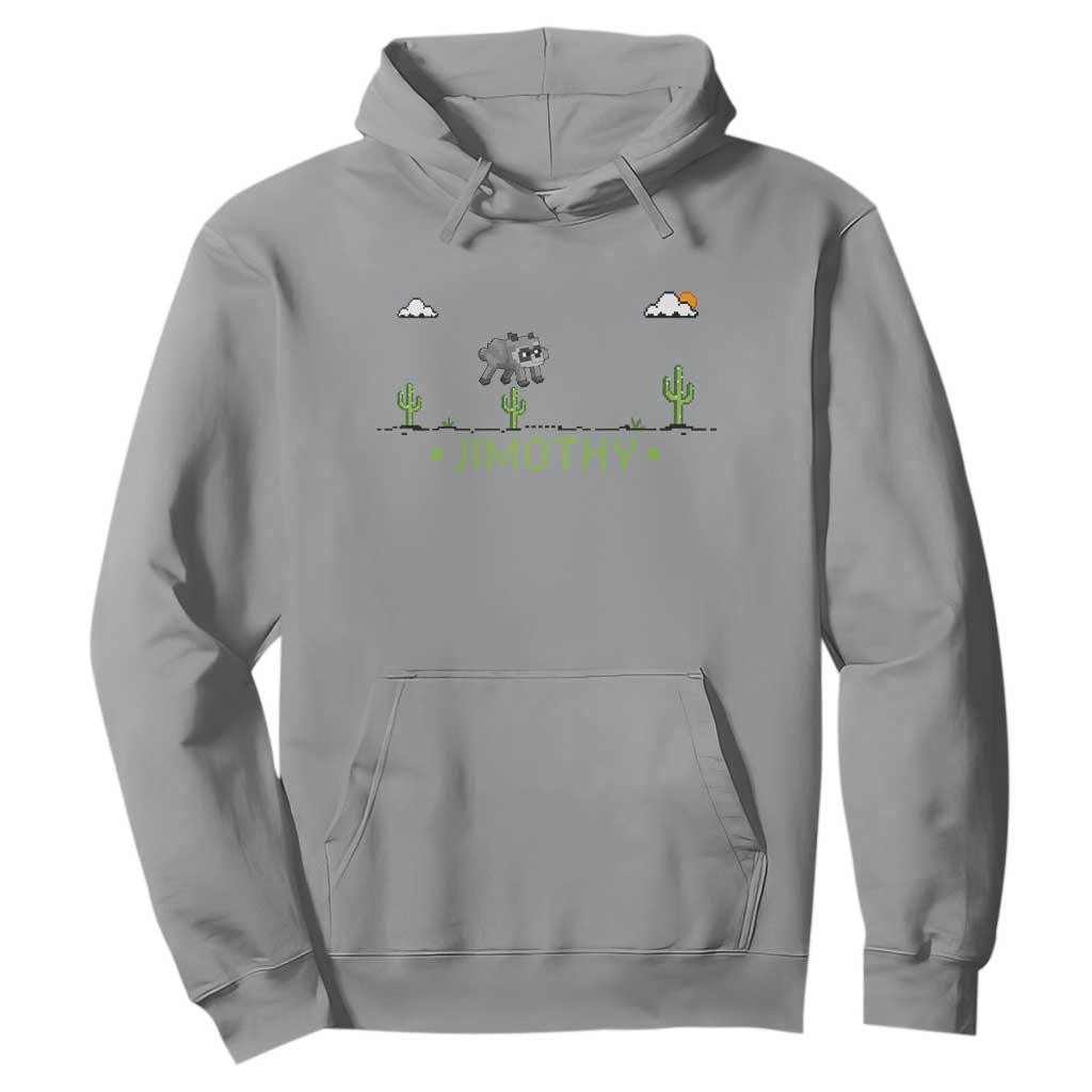 Funny Jimothy The Raccoon Hoodie Pixel Art Retro Gaming Trash Panda Meme