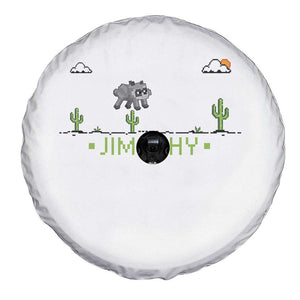 Funny Jimothy The Raccoon Spare Tire Cover Pixel Art Retro Gaming Trash Panda Meme