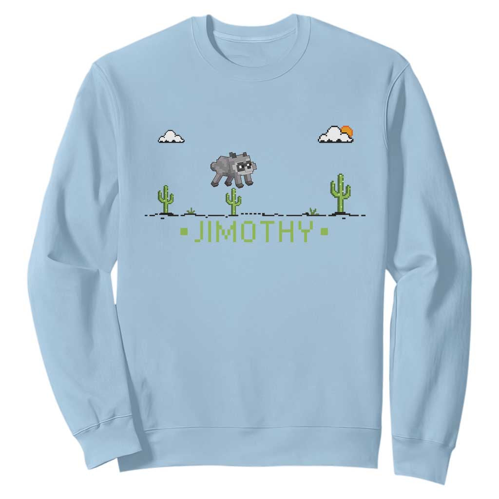 Funny Jimothy The Raccoon Sweatshirt Pixel Art Retro Gaming Trash Panda Meme