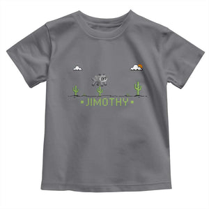 Funny Jimothy The Raccoon Toddler T Shirt Pixel Art Retro Gaming Trash Panda Meme