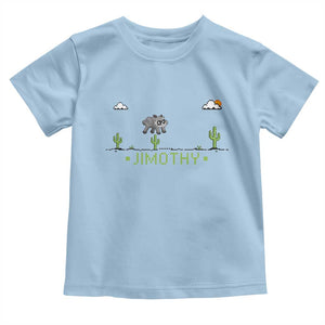 Funny Jimothy The Raccoon Toddler T Shirt Pixel Art Retro Gaming Trash Panda Meme