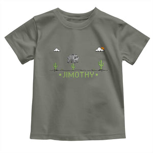 Funny Jimothy The Raccoon Toddler T Shirt Pixel Art Retro Gaming Trash Panda Meme