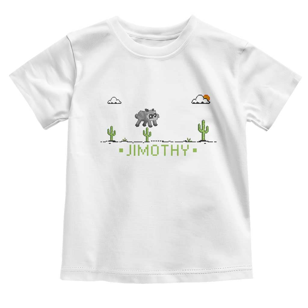 Funny Jimothy The Raccoon Toddler T Shirt Pixel Art Retro Gaming Trash Panda Meme