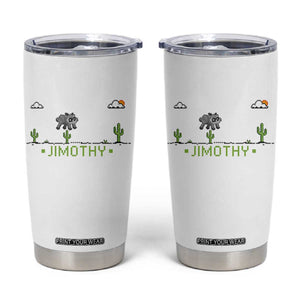 Funny Jimothy The Raccoon Tumbler Cup Pixel Art Retro Gaming Trash Panda Meme
