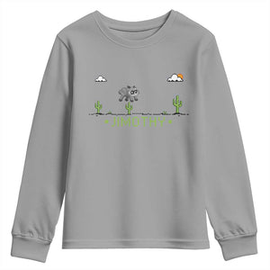 Funny Jimothy The Raccoon Youth Sweatshirt Pixel Art Retro Gaming Trash Panda Meme