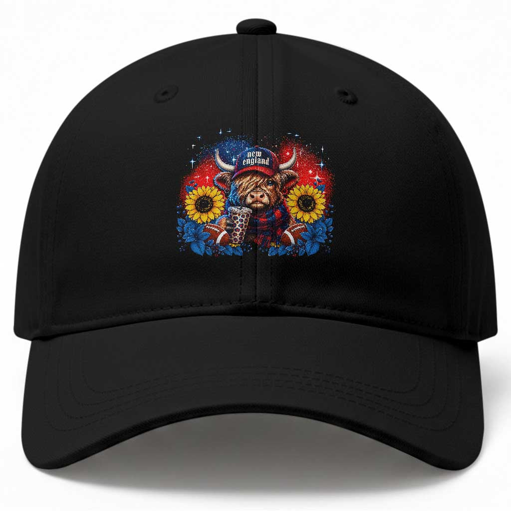 Cute Highland Cow Game Day Baseball Cap New England Sports Fan Gift TS12 Print Your Wear