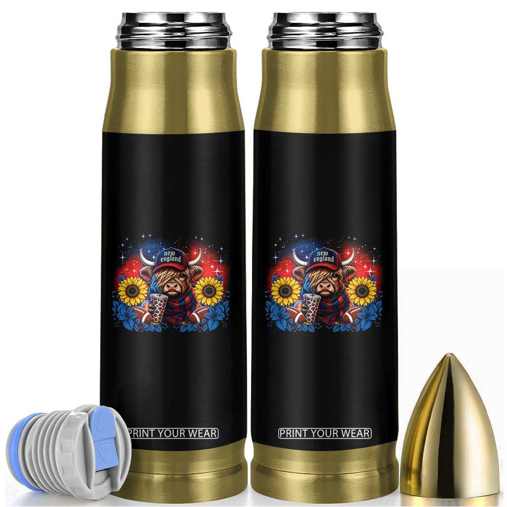 Cute Highland Cow Game Day Bullet Tumbler New England Sports Fan Gift TS12 Black Print Your Wear
