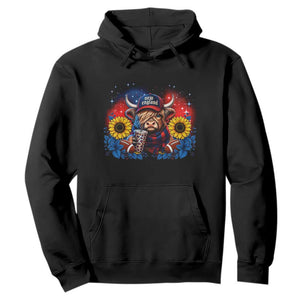 Cute Highland Cow Game Day Hoodie New England Sports Fan Gift TS12 Black Print Your Wear