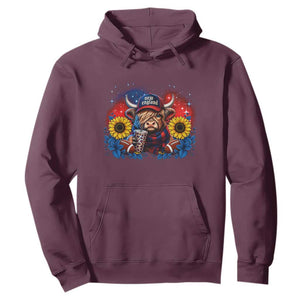 Cute Highland Cow Game Day Hoodie New England Sports Fan Gift TS12 Maroon Print Your Wear