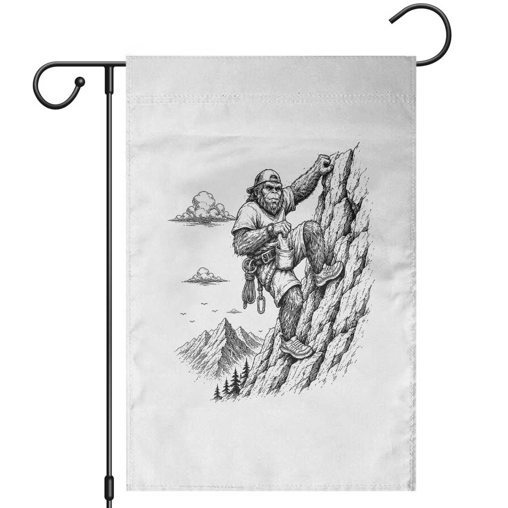 Funny Bigfoot Mountain Climber Garden Flag Outdoor Hiking Adventure TS12 White Print Your Wear