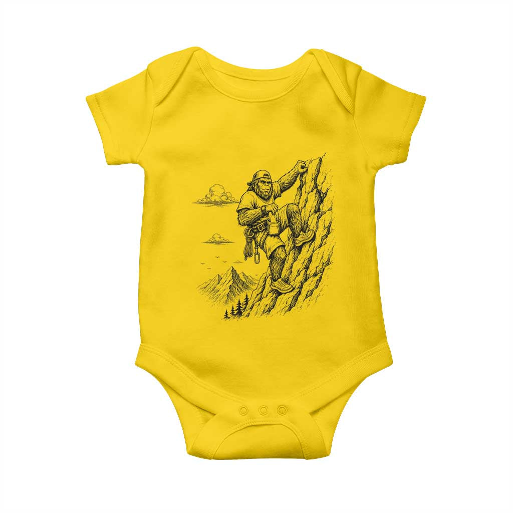 Funny Bigfoot Mountain Climber Baby Onesie Outdoor Hiking Adventure