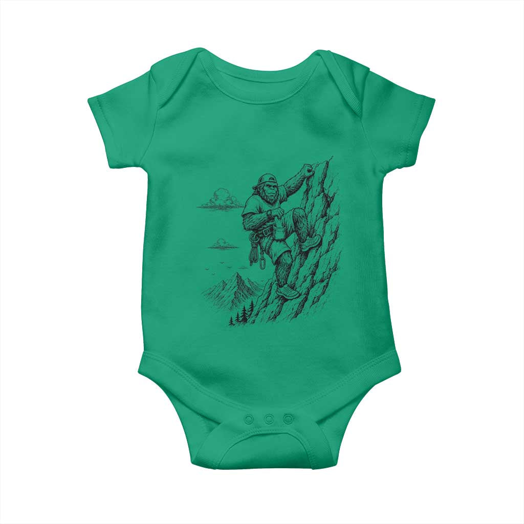 Funny Bigfoot Mountain Climber Baby Onesie Outdoor Hiking Adventure