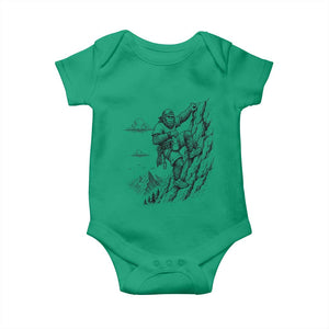 Funny Bigfoot Mountain Climber Baby Onesie Outdoor Hiking Adventure