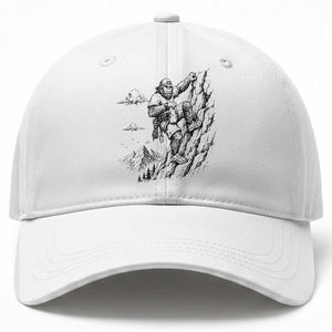 Funny Bigfoot Mountain Climber Baseball Cap Outdoor Hiking Adventure