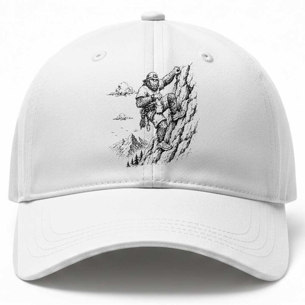 Funny Bigfoot Mountain Climber Baseball Cap Outdoor Hiking Adventure TS12 Print Your Wear