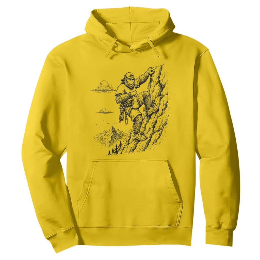 Funny Bigfoot Mountain Climber Hoodie Outdoor Hiking Adventure