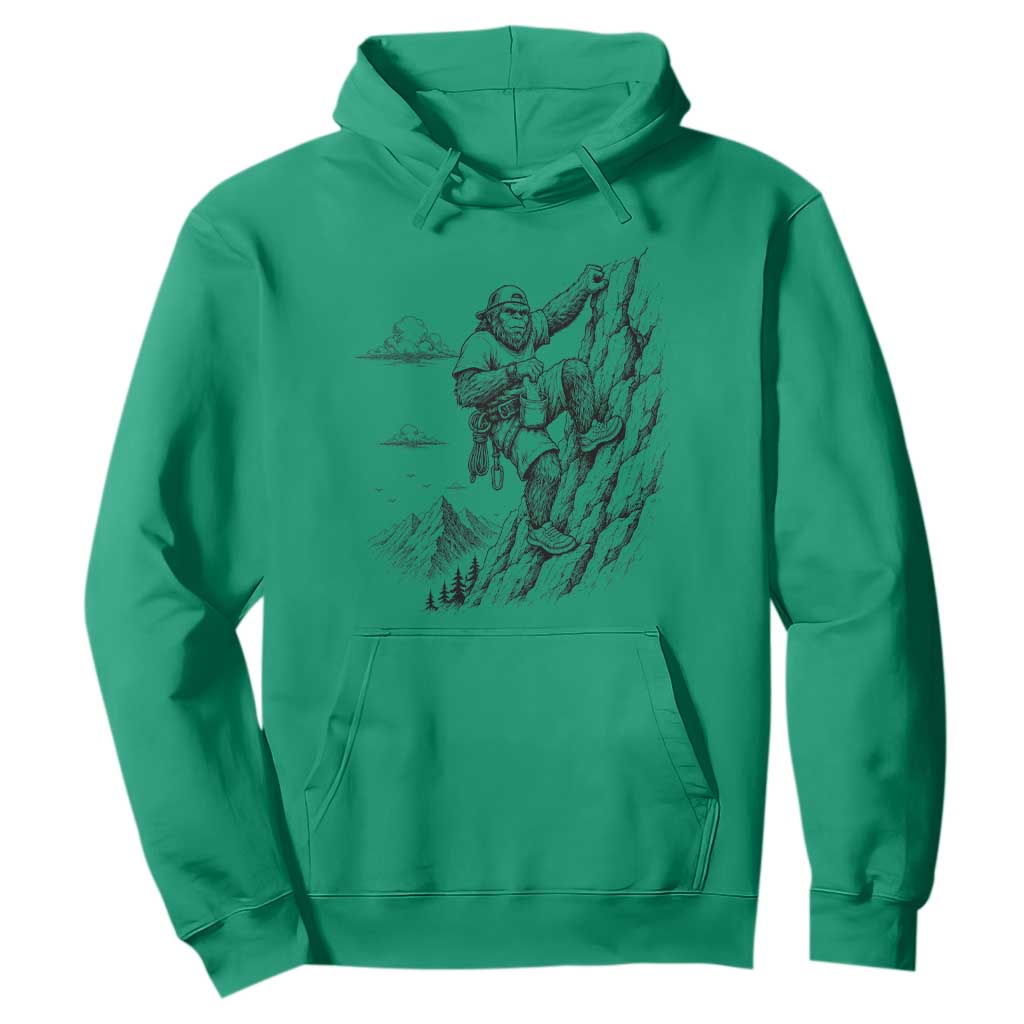 Funny Bigfoot Mountain Climber Hoodie Outdoor Hiking Adventure