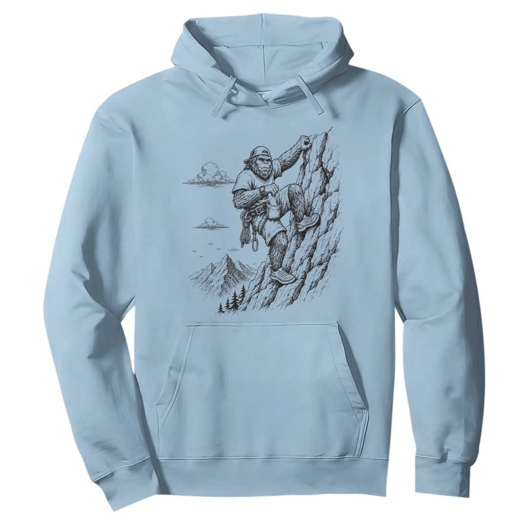 Funny Bigfoot Mountain Climber Hoodie Outdoor Hiking Adventure