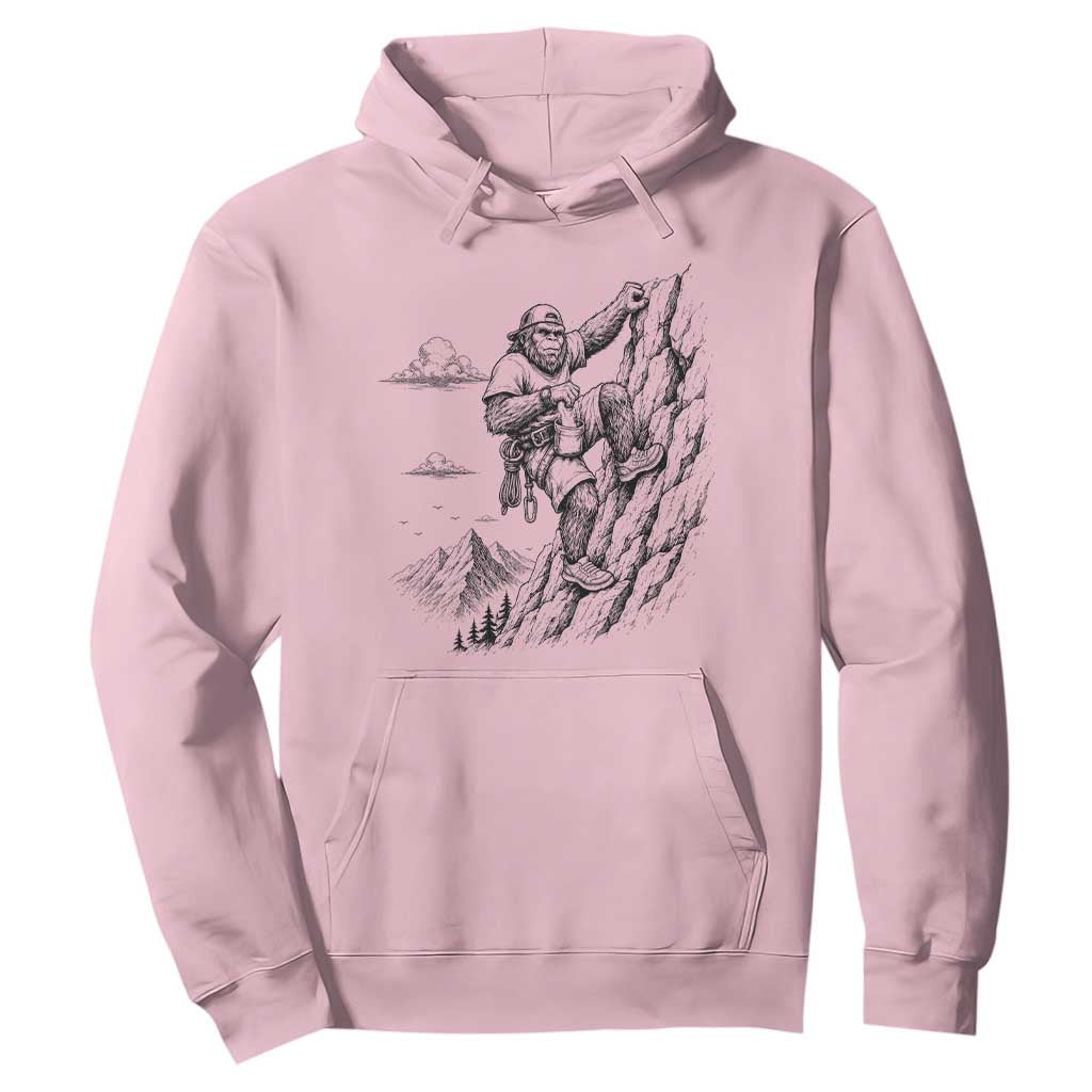 Funny Bigfoot Mountain Climber Hoodie Outdoor Hiking Adventure