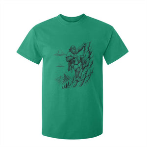 Funny Bigfoot Mountain Climber T Shirt For Kid Outdoor Hiking Adventure