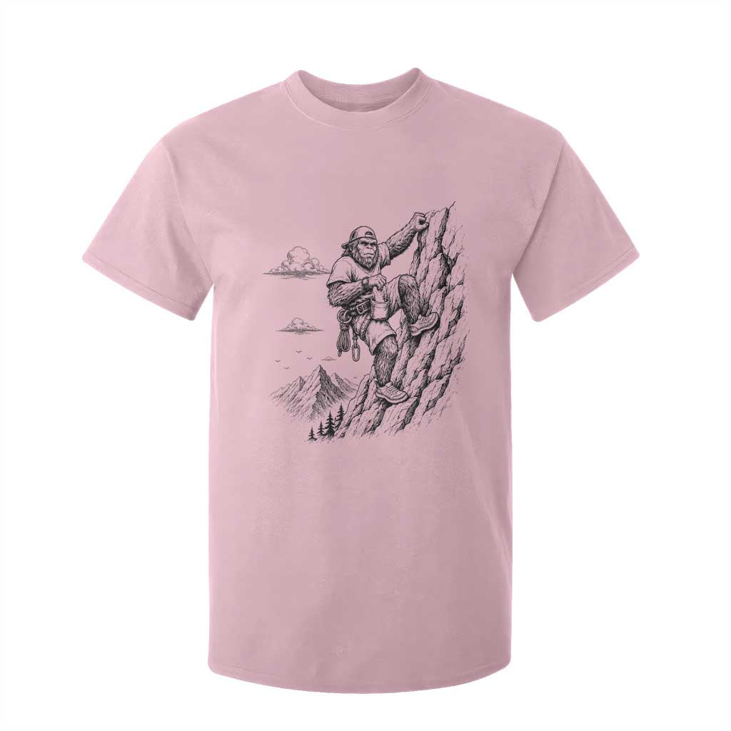 Funny Bigfoot Mountain Climber T Shirt For Kid Outdoor Hiking Adventure