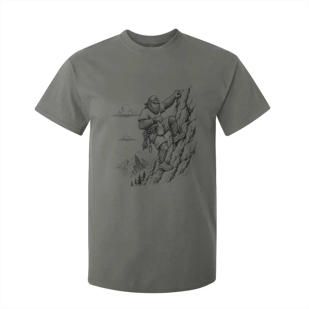 Funny Bigfoot Mountain Climber T Shirt For Kid Outdoor Hiking Adventure