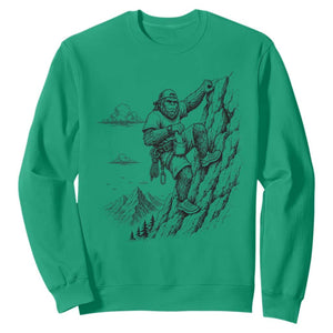 Funny Bigfoot Mountain Climber Sweatshirt Outdoor Hiking Adventure