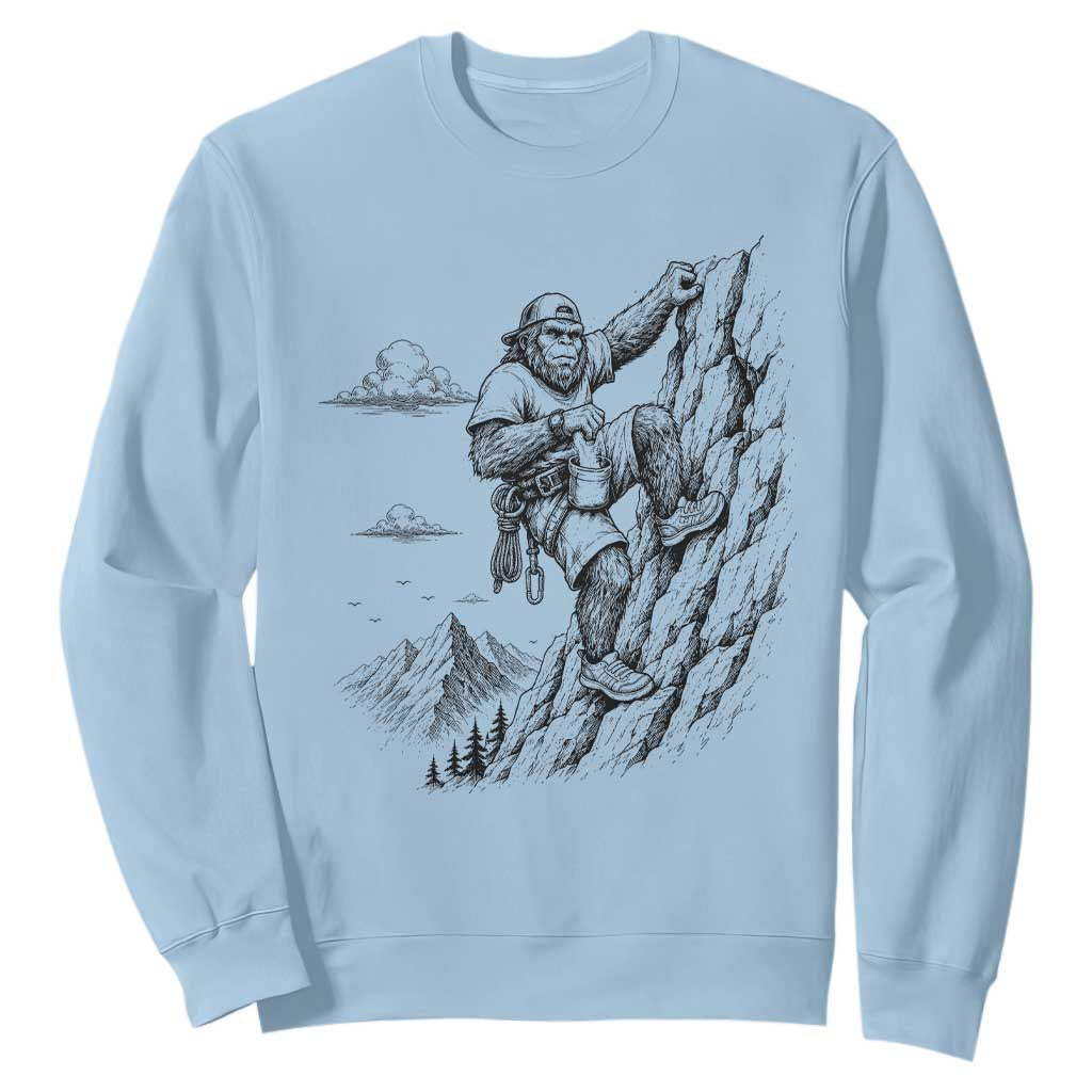 Funny Bigfoot Mountain Climber Sweatshirt Outdoor Hiking Adventure