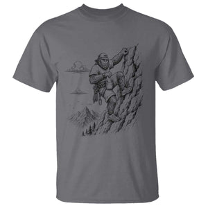 Funny Bigfoot Mountain Climber T Shirt Outdoor Hiking Adventure
