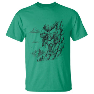 Funny Bigfoot Mountain Climber T Shirt Outdoor Hiking Adventure