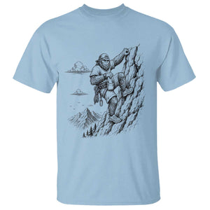 Funny Bigfoot Mountain Climber T Shirt Outdoor Hiking Adventure