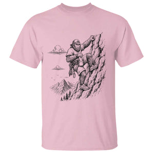 Funny Bigfoot Mountain Climber T Shirt Outdoor Hiking Adventure