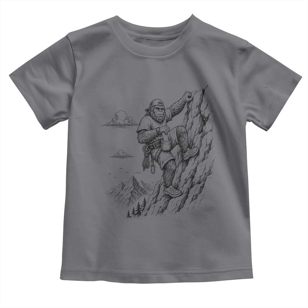 Funny Bigfoot Mountain Climber Toddler T Shirt Outdoor Hiking Adventure