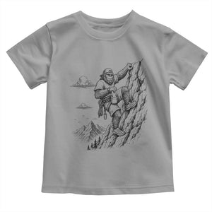 Funny Bigfoot Mountain Climber Toddler T Shirt Outdoor Hiking Adventure