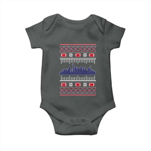 New England Skyline Game Day Baby Onesie Ugly Christmas Football Fan Gift