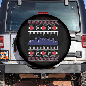New England Skyline Game Day Spare Tire Cover Ugly Christmas Football Fan Gift