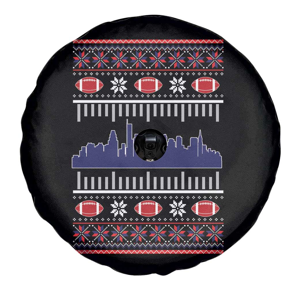New England Skyline Game Day Spare Tire Cover Ugly Christmas Football Fan Gift