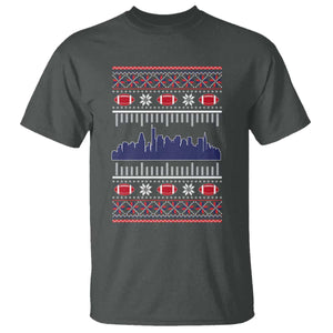 New England Skyline Game Day T Shirt Ugly Christmas Football Fan Gift