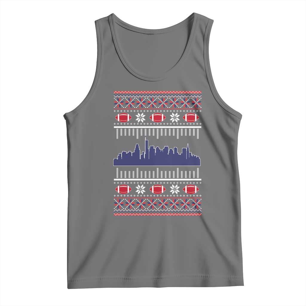 New England Skyline Game Day Tank Top Ugly Christmas Football Fan Gift