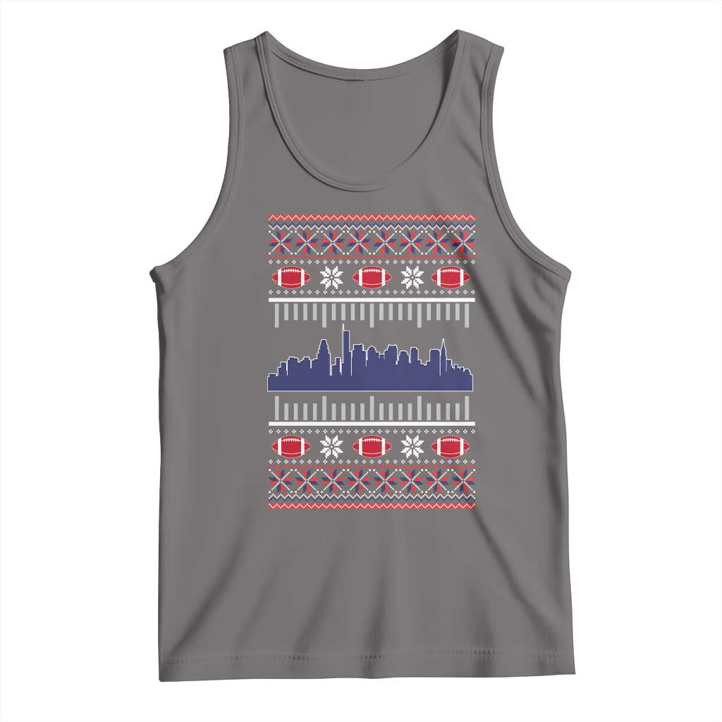 New England Skyline Game Day Tank Top Ugly Christmas Football Fan Gift