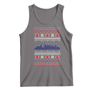 New England Skyline Game Day Tank Top Ugly Christmas Football Fan Gift