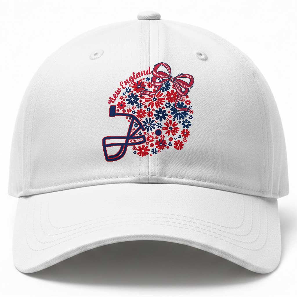 New England Game Day Sports Fan Baseball Cap Floral Football Helmet With Bow TS12 Print Your Wear
