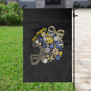 Los Angeles Game Day Sports Fan Garden Flag Floral Football Helmet With Bow